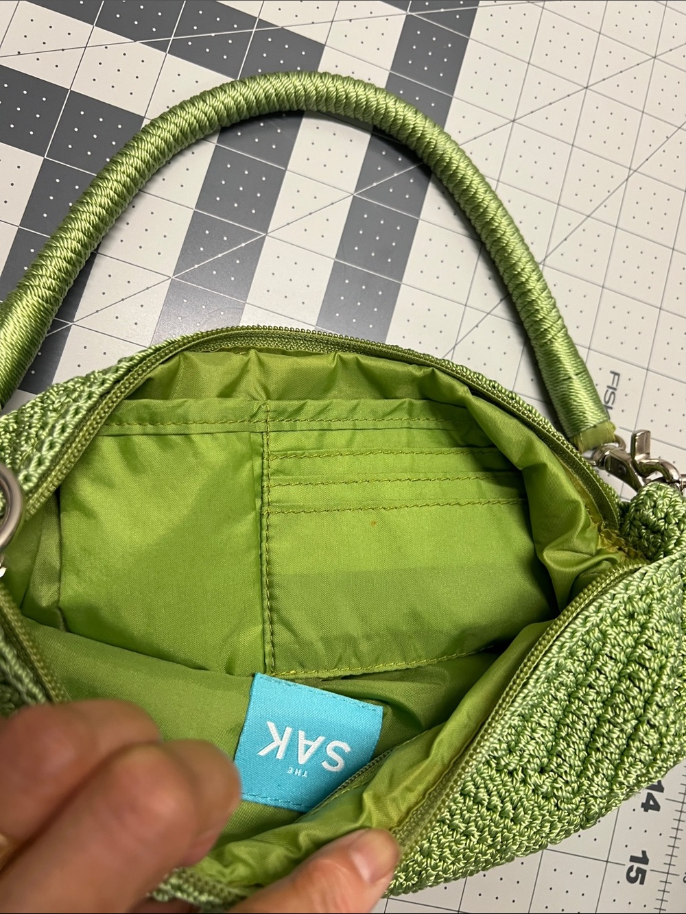 THE SAK Green Crocheted Shoulder Bag - Picture 7 of 7